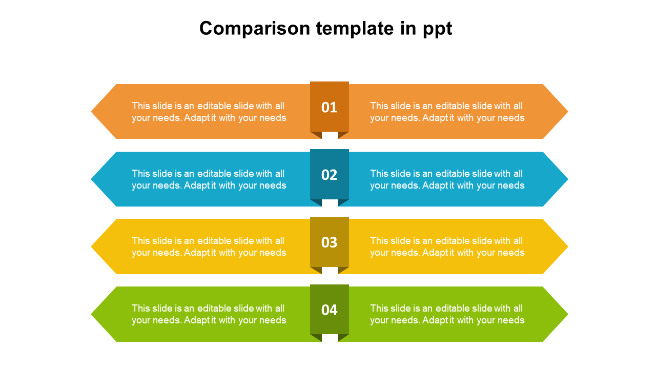 Attractive Comparison Template In PPT Presentation